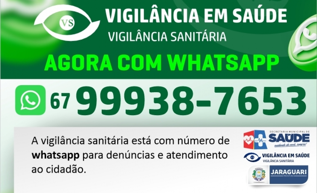 Whastapp Vigilância Sanitária