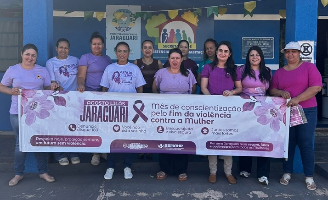 PANFLETAGEM E ORIENTAÇÕES - CAMPANHA AGOSTO LILÁS