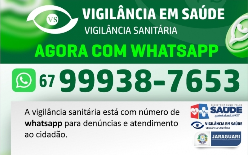 Whastapp Vigilância Sanitária