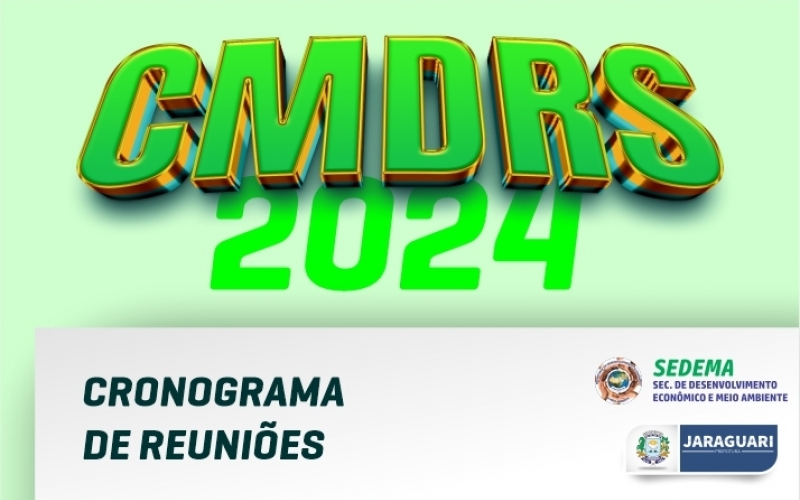 CMDRS 2024 - Cronograma de reuniões