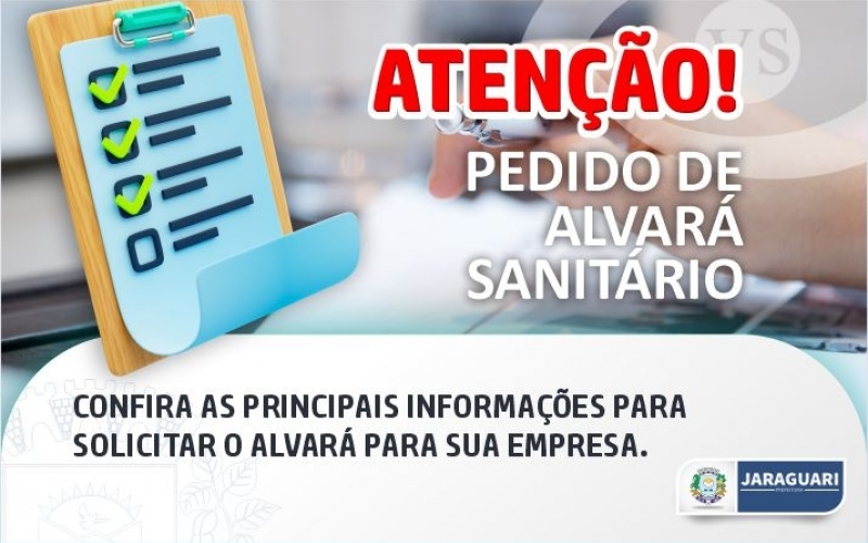 Pedido de Alvará Sanitário 2023