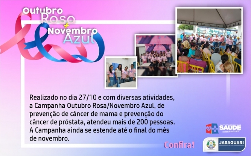 Campanha Outubro Rosa e Novembro Azul