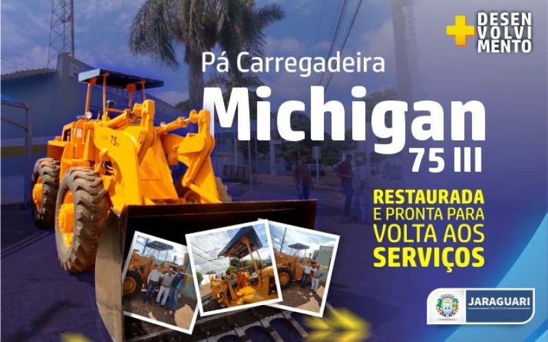 Pá Carregadeira Michigan 75 III Totalmente Restaurada 